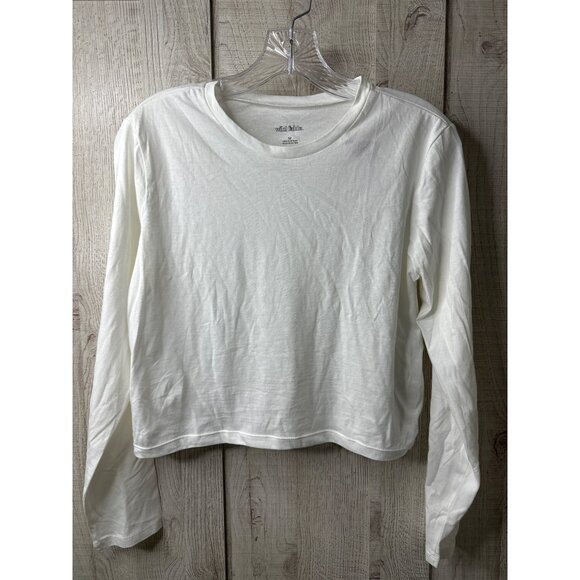 Wild Fable Womens Green V-Neck Crop Tee & White Long-Sleeve Top Set of 2 Size S - Picture 4 of 13